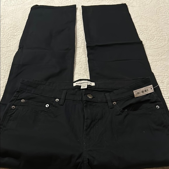 Amazon Essentials Black and Tan Chinos. NWT. 32/33. 2 pair - Picture 3 of 5